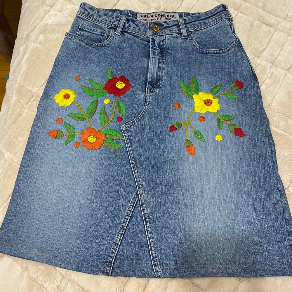 VINTAGE Parasuco denim skirt
